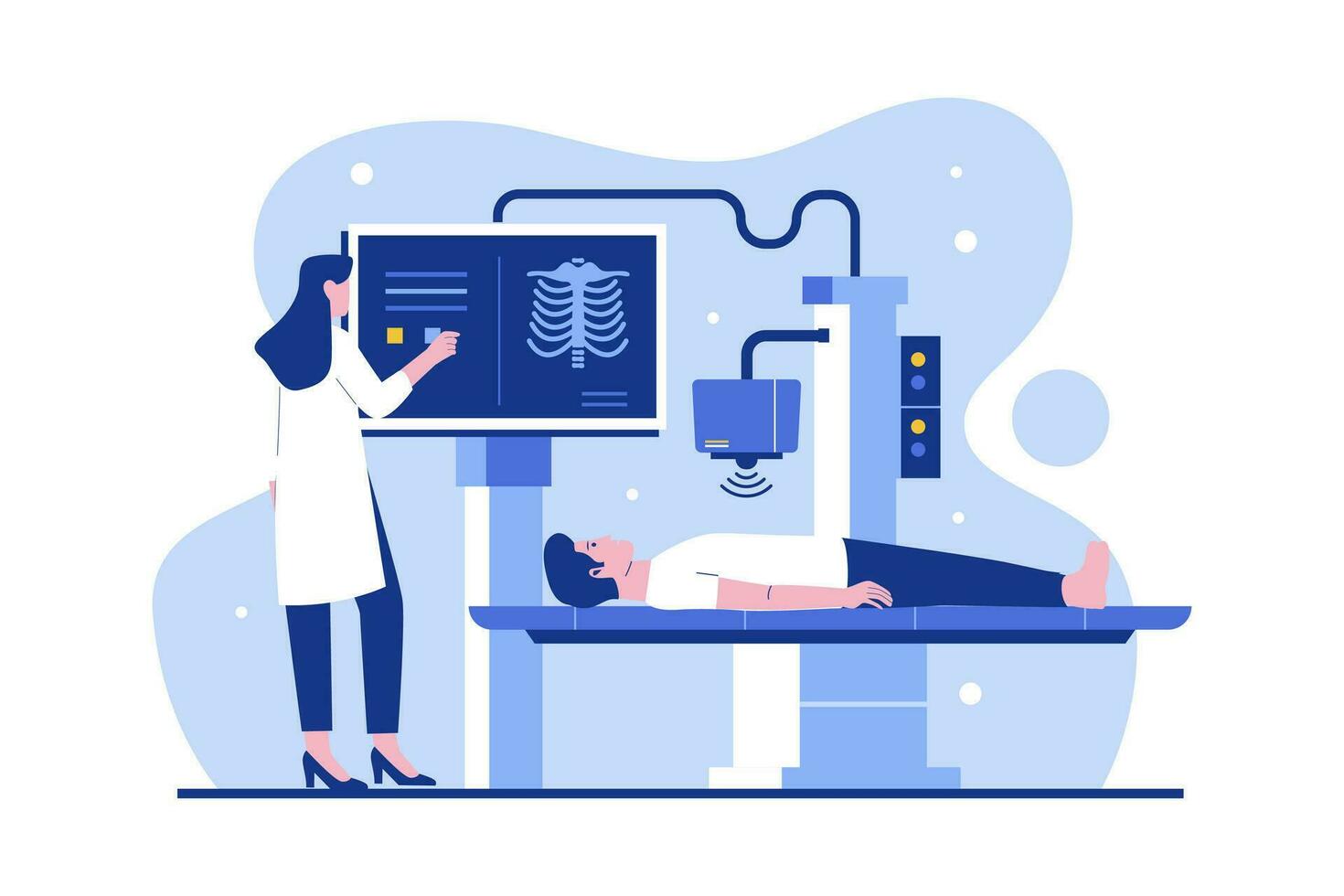 Advanced X-ray scans for diagnosing fractures, injuries, and internal infections